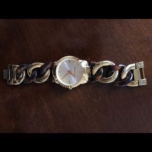 Michael Kors watch: tortoise shell & gold bracelet